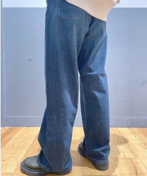 SOMETHING(サムシング)の「SOMETHING(サムシング)【レディース】「ELSA」ルーズストレートパンツ(デニムパンツ・レディース・ダークインディゴブルー・XS/S/M/L)」の17枚目の写真