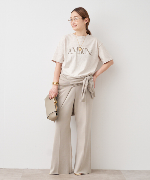 Deuxieme Classe（ドゥーズィエムクラス）の「【AMERICANA/アメリカーナ】AMRCNA TEE（Tシャツ/カットソー・レディース・ブラック系その他/ホワイト/アイボリー・FREE）」の4枚目の写真