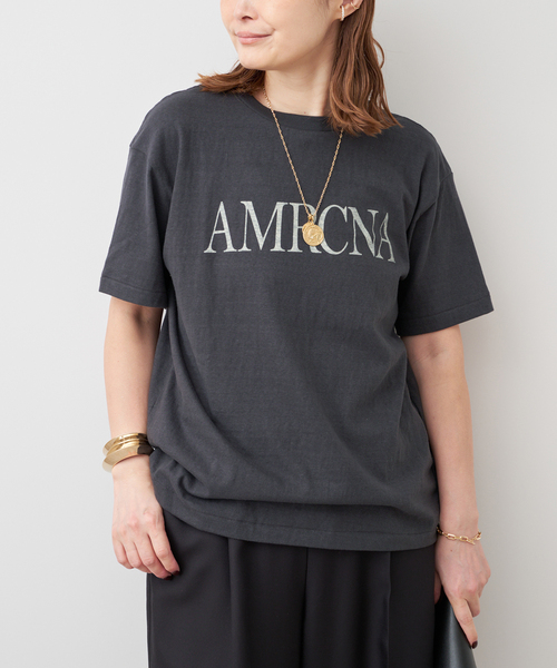 Deuxieme Classe（ドゥーズィエムクラス）の「【AMERICANA/アメリカーナ】AMRCNA TEE（Tシャツ/カットソー・レディース・ブラック系その他/ホワイト/アイボリー・FREE）」の5枚目の写真