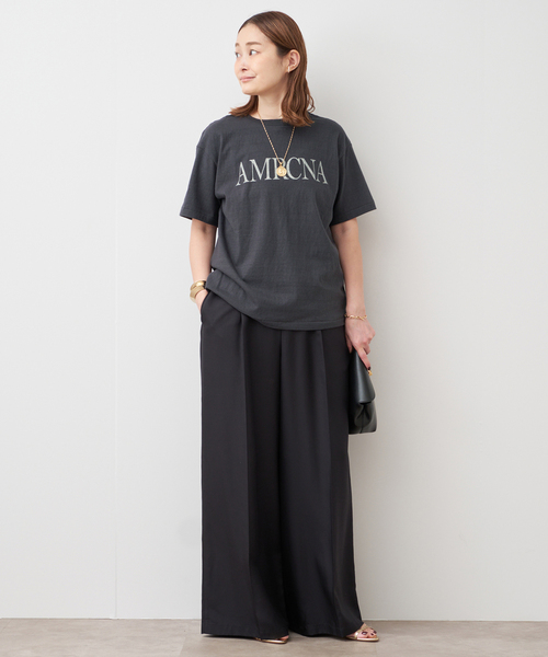 Deuxieme Classe（ドゥーズィエムクラス）の「【AMERICANA/アメリカーナ】AMRCNA TEE（Tシャツ/カットソー・レディース・ブラック系その他/ホワイト/アイボリー・FREE）」の9枚目の写真