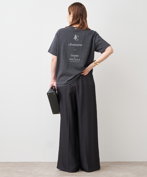 Deuxieme Classe（ドゥーズィエムクラス）の「【AMERICANA/アメリカーナ】AMRCNA TEE（Tシャツ/カットソー・レディース・ブラック系その他/ホワイト/アイボリー・FREE）」の11枚目の写真