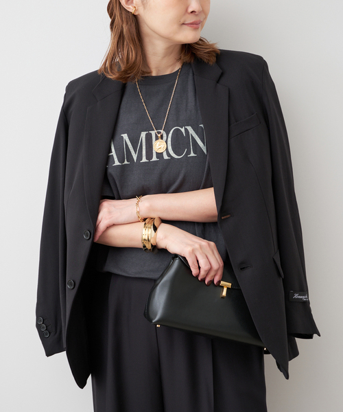 Deuxieme Classe（ドゥーズィエムクラス）の「【AMERICANA/アメリカーナ】AMRCNA TEE（Tシャツ/カットソー・レディース・ブラック系その他/ホワイト/アイボリー・FREE）」の12枚目の写真