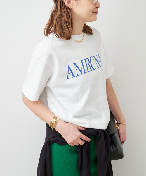 Deuxieme Classe（ドゥーズィエムクラス）の「【AMERICANA/アメリカーナ】AMRCNA TEE（Tシャツ/カットソー・レディース・ブラック系その他/ホワイト/アイボリー・FREE）」の14枚目の写真