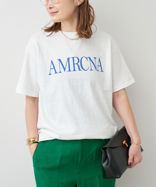Deuxieme Classe（ドゥーズィエムクラス）の「【AMERICANA/アメリカーナ】AMRCNA TEE（Tシャツ/カットソー・レディース・ブラック系その他/ホワイト/アイボリー・FREE）」の16枚目の写真