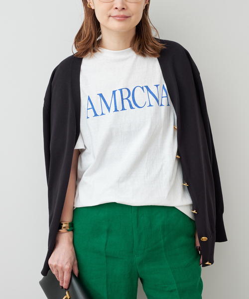 Deuxieme Classe（ドゥーズィエムクラス）の「【AMERICANA/アメリカーナ】AMRCNA TEE（Tシャツ/カットソー・レディース・ブラック系その他/ホワイト/アイボリー・FREE）」の18枚目の写真