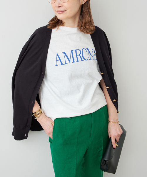 Deuxieme Classe（ドゥーズィエムクラス）の「【AMERICANA/アメリカーナ】AMRCNA TEE（Tシャツ/カットソー・レディース・ブラック系その他/ホワイト/アイボリー・FREE）」の19枚目の写真