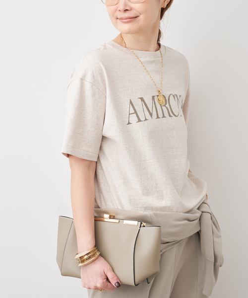 Deuxieme Classe（ドゥーズィエムクラス）の「【AMERICANA/アメリカーナ】AMRCNA TEE（Tシャツ/カットソー・レディース・ブラック系その他/ホワイト/アイボリー・FREE）」の22枚目の写真