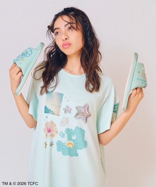 Casselini（キャセリーニ）の「Casselini HOME(キャセリーニ ホーム)【Care Bears[TM]】ルームウェア（ルームワンピース・レディース・ミント/ラベンダー/グレー・FREE）」の14枚目の写真