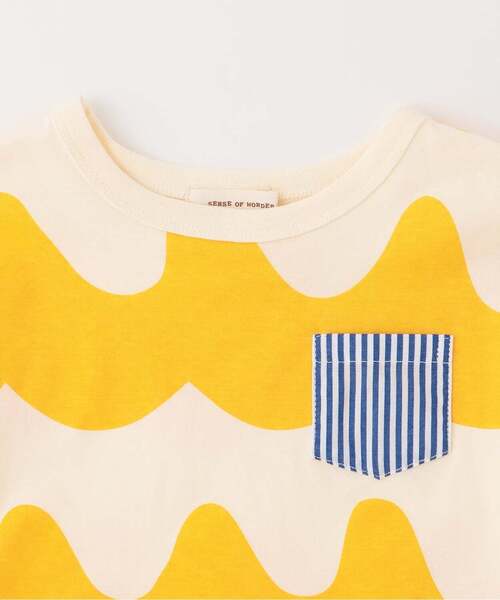 sense of wonder（センスオブワンダー）の「なみなみ半袖Tシャツ（Tシャツ/カットソー・キッズ・イエロー/ターコイズブルー・120cm/110cm/100cm/90cm/80ｃｍ/130cm）」の4枚目の写真