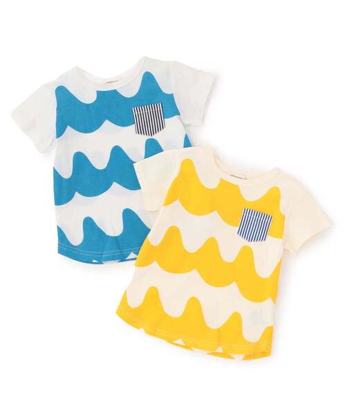 sense of wonder（センスオブワンダー）の「なみなみ半袖Tシャツ（Tシャツ/カットソー・キッズ・イエロー/ターコイズブルー・120cm/110cm/100cm/90cm/80ｃｍ/130cm）」の9枚目の写真