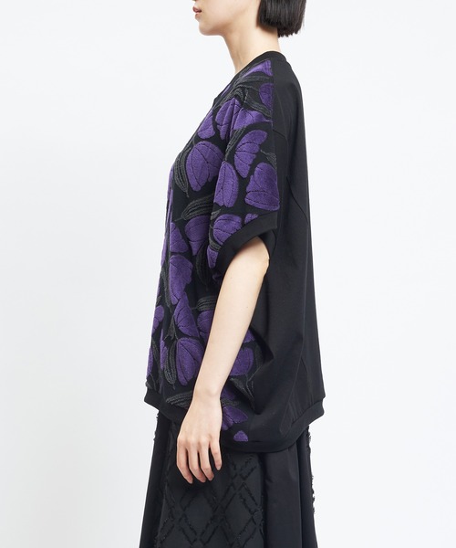 gomme（ゴム）の「チューリップバルーンＴ（Tシャツ/カットソー・レディース・グレー/ブラック/ホワイト・MEDIUM）」の14枚目の写真
