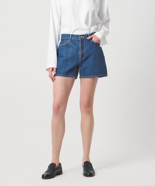 LOEFF(ロエフ)の「<LOEFF>13OZ ショート ブリーチ デニム パンツ(デニムパンツ・レディース・コバルトブルー・0/1)」の1枚目の写真