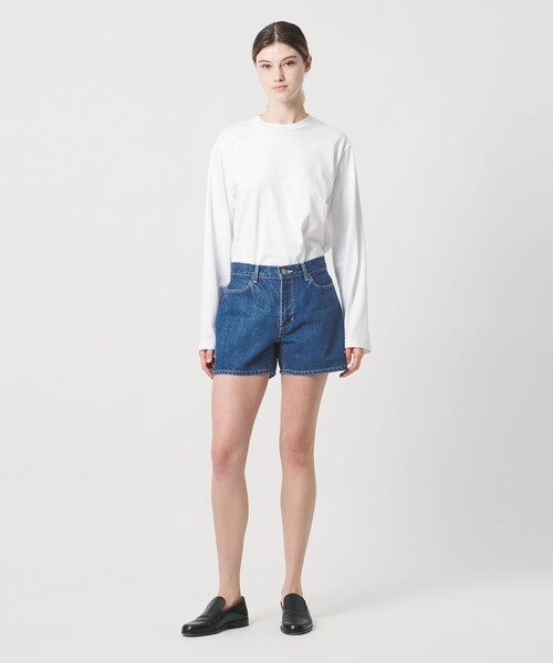 LOEFF(ロエフ)の「<LOEFF>13OZ ショート ブリーチ デニム パンツ(デニムパンツ・レディース・コバルトブルー・0/1)」の6枚目の写真