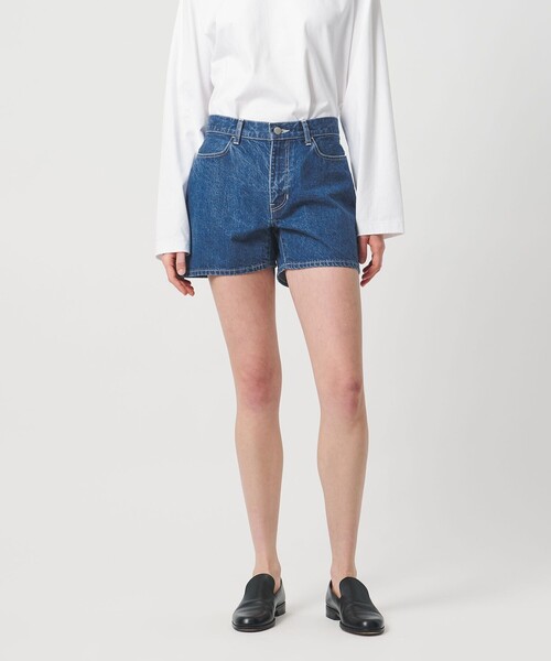 LOEFF(ロエフ)の「<LOEFF>13OZ ショート ブリーチ デニム パンツ(デニムパンツ・レディース・コバルトブルー・0/1)」の2枚目の写真