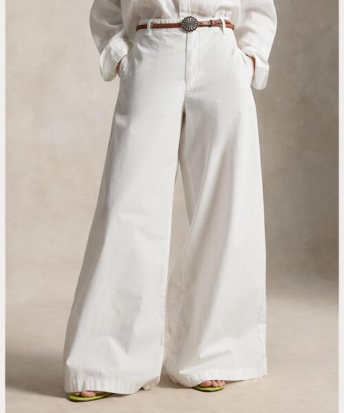 POLO RALPH LAUREN（ポロ ラルフ ローレン）の「コットン リラックス ワイドレッグ パンツ（その他パンツ・レディース・ホワイト・2/0/4/6）」の5枚目の写真