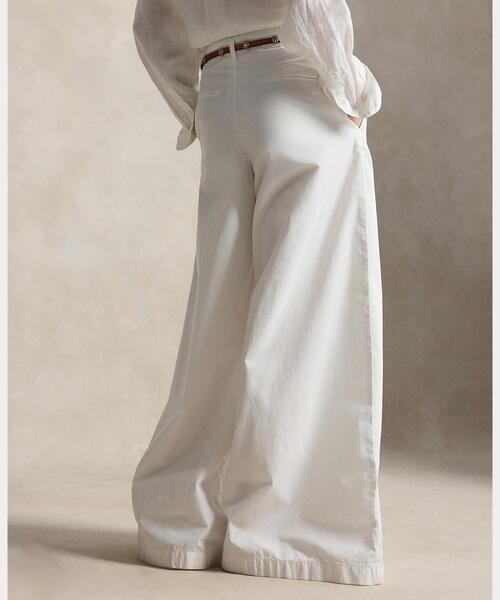 POLO RALPH LAUREN（ポロ ラルフ ローレン）の「コットン リラックス ワイドレッグ パンツ（その他パンツ・レディース・ホワイト・2/0/4/6）」の6枚目の写真