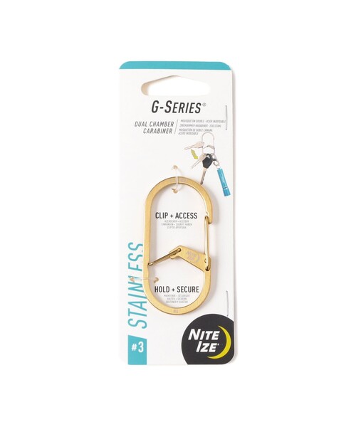 bpr BEAMS(ビーピーアール ビームス )の「NI_G-BINER_BRASS(キーホルダー・レディース・ゴールド・ONE SIZE)」の2枚目の写真
