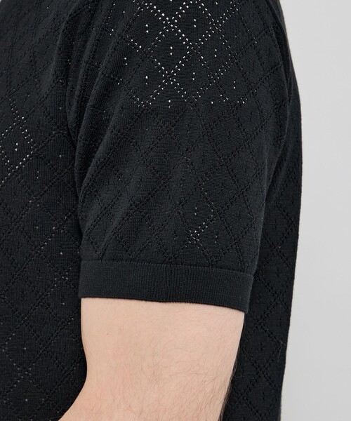 MACKINTOSH LONDON（マッキントッシュ ロンドン）の「ランダムアイレットニットTシャツ（Tシャツ/カットソー・メンズ・ブラック/ライトグレー/ライトブルー・M/L/XL）」の10枚目の写真