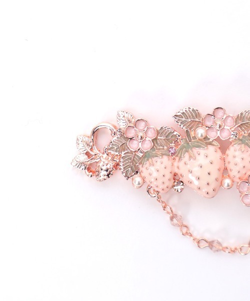 axes femme（アクシーズファム）の「苺モチーフ細ゴムベルト（ベルト・レディース・ホワイト/レッド・FREE）」の5枚目の写真