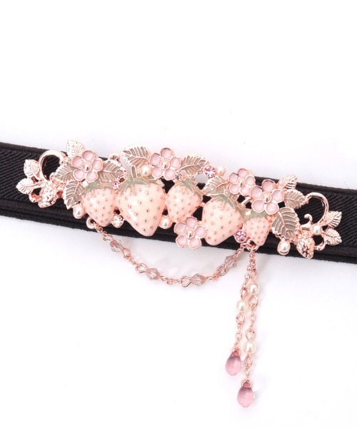 axes femme（アクシーズファム）の「苺モチーフ細ゴムベルト（ベルト・レディース・ホワイト/レッド・FREE）」の7枚目の写真