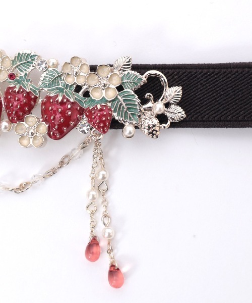 axes femme（アクシーズファム）の「苺モチーフ細ゴムベルト（ベルト・レディース・ホワイト/レッド・FREE）」の14枚目の写真