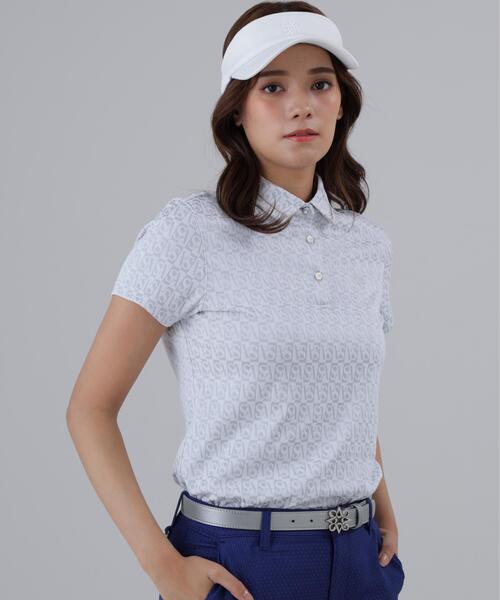 St ANDREWS（セントアンドリュース）の「SAスクエアジャガード半袖シャツ (WOMENS)（ポロシャツ・レディース・グレー・M）」の2枚目の写真