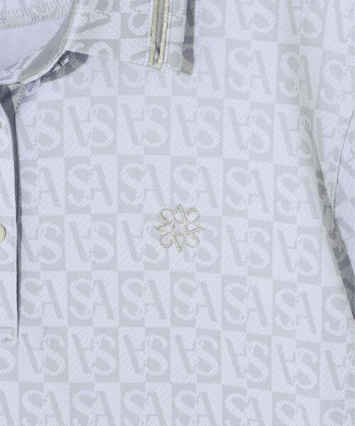 St ANDREWS（セントアンドリュース）の「SAスクエアジャガード半袖シャツ (WOMENS)（ポロシャツ・レディース・グレー・M）」の10枚目の写真