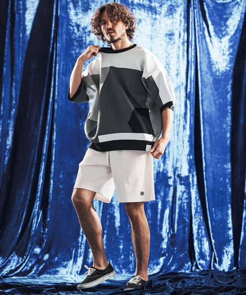 ANGENEHM(アンゲネーム)の「mn3235- Panel Jacquard Airy Knit Crew ニット(AG06-001scg)(ニット/セーター・メンズ・ネイビー/チャコール/キナリ/ブラック・S/L/M)」の13枚目の写真