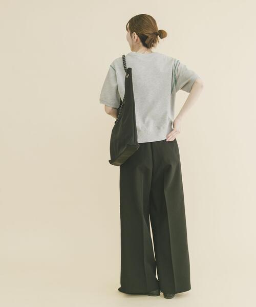 ITEMS URBANRESEARCH（アイテムズ アーバンリサーチ）の「カラーステッチスウェット（Tシャツ/カットソー・レディース・ネイビー/ベージュ/ライトグレー・FREE）」の17枚目の写真