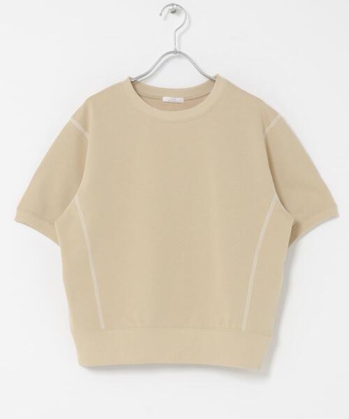 ITEMS URBANRESEARCH（アイテムズ アーバンリサーチ）の「カラーステッチスウェット（Tシャツ/カットソー・レディース・ネイビー/ベージュ/ライトグレー・FREE）」の7枚目の写真