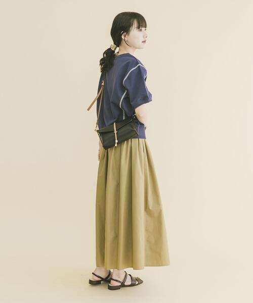 ITEMS URBANRESEARCH（アイテムズ アーバンリサーチ）の「カラーステッチスウェット（Tシャツ/カットソー・レディース・ネイビー/ベージュ/ライトグレー・FREE）」の11枚目の写真