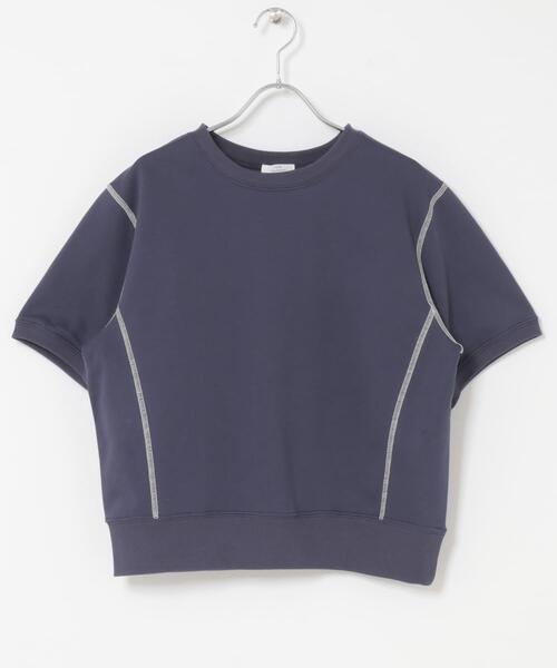 ITEMS URBANRESEARCH（アイテムズ アーバンリサーチ）の「カラーステッチスウェット（Tシャツ/カットソー・レディース・ネイビー/ベージュ/ライトグレー・FREE）」の20枚目の写真