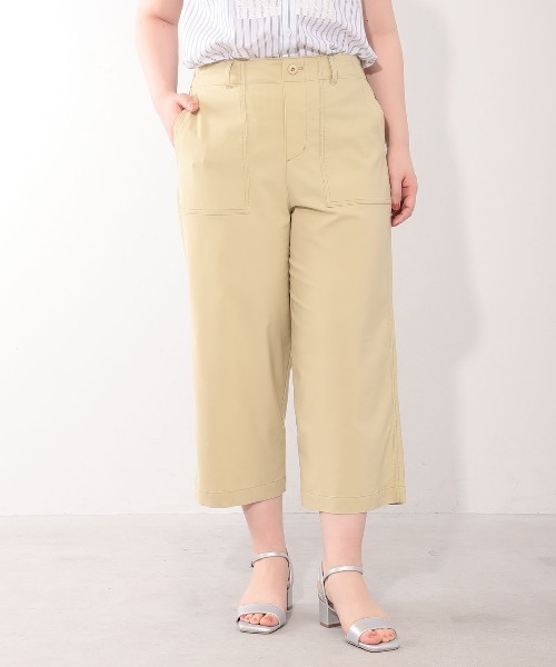 MB mint breeze(エムビーミントブリーズ)の「【L~6L 大きいサイズ】ストレッチベイカーパンツ(その他パンツ・レディース・カーキ/ベージュ/ネイビー・5L/4L/3L/LL/6L)」の4枚目の写真