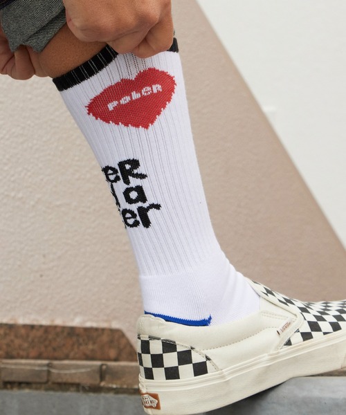 POLeR(ポーラー)の「POLeR/ポーラー SKATE SOCKS 2026年 夏 夏服(ソックス/靴下・メンズ・ブラック/レッド/グレイッシュブルー・ONE SIZE)」の1枚目の写真
