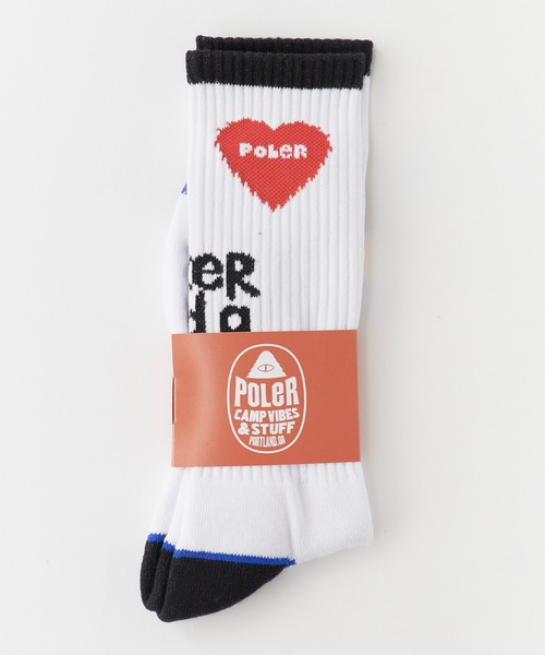 POLeR(ポーラー)の「POLeR/ポーラー SKATE SOCKS 2026年 夏 夏服(ソックス/靴下・メンズ・ブラック/レッド/グレイッシュブルー・ONE SIZE)」の4枚目の写真