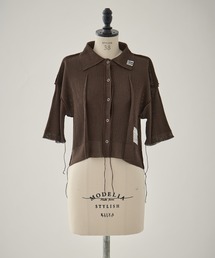 Maison MIHARA YASUHIRO（メゾンミハラヤスヒロ）の「【MIHARA YASUHIRO/ミハラヤスヒロ】GLITTER KNIT INSIDE OUT CD/グリッターニットインサイドアウトカーディガン/半袖（カーディガン/ボレロ）」