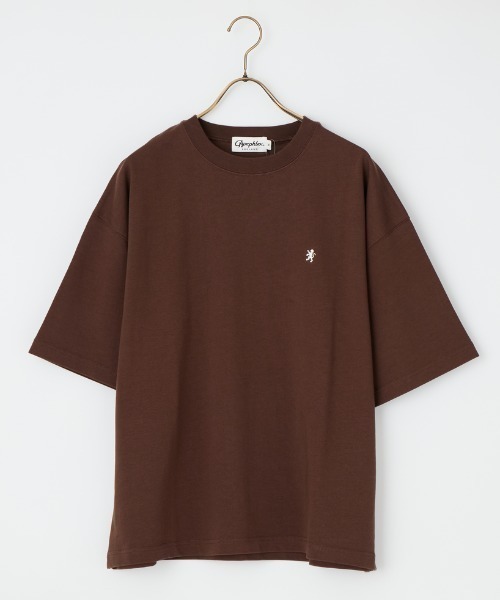 GYMPHLEX（ジムフレックス）の「[GYMPHLEX/ジムフレックス] ワンポイント刺繍ロゴ クルーネックTシャツ（Tシャツ/カットソー・レディース・ブラウン/チャコールグレー/アイボリー・M/L）」の9枚目の写真