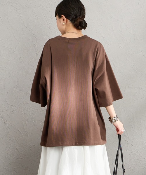 GYMPHLEX（ジムフレックス）の「[GYMPHLEX/ジムフレックス] ワンポイント刺繍ロゴ クルーネックTシャツ（Tシャツ/カットソー・レディース・ブラウン/チャコールグレー/アイボリー・M/L）」の13枚目の写真