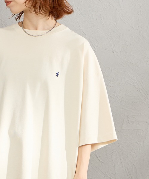 GYMPHLEX（ジムフレックス）の「[GYMPHLEX/ジムフレックス] ワンポイント刺繍ロゴ クルーネックTシャツ（Tシャツ/カットソー・レディース・ブラウン/チャコールグレー/アイボリー・M/L）」の22枚目の写真