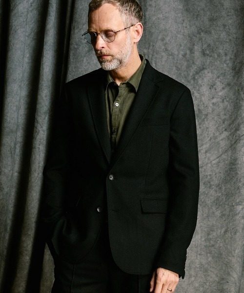 wjk（ダヴルジェイケイ）の「mj11524- comfort tailored jacket テーラードジャケット(2097 wo10j)（テーラードジャケット・メンズ・ブラック/ベージュ/ネイビー・S/M/L/XL）」の2枚目の写真