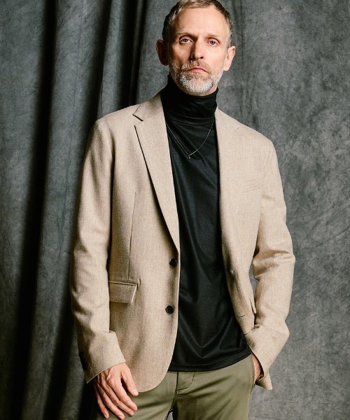 wjk（ダヴルジェイケイ）の「mj11524- comfort tailored jacket テーラードジャケット(2097 wo10j)（テーラードジャケット・メンズ・ブラック/ベージュ/ネイビー・S/M/L/XL）」の4枚目の写真