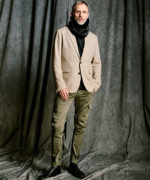 wjk（ダヴルジェイケイ）の「mj11524- comfort tailored jacket テーラードジャケット(2097 wo10j)（テーラードジャケット・メンズ・ブラック/ベージュ/ネイビー・S/M/L/XL）」の6枚目の写真