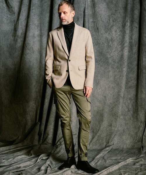 wjk（ダヴルジェイケイ）の「mj11524- comfort tailored jacket テーラードジャケット(2097 wo10j)（テーラードジャケット・メンズ・ブラック/ベージュ/ネイビー・S/M/L/XL）」の8枚目の写真