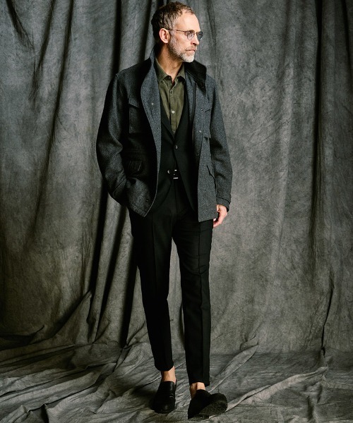 wjk（ダヴルジェイケイ）の「mj11524- comfort tailored jacket テーラードジャケット(2097 wo10j)（テーラードジャケット・メンズ・ブラック/ベージュ/ネイビー・S/M/L/XL）」の12枚目の写真