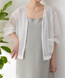 COLLAGE GALLARDAGALANTE | Vメッシュシアーブルゾン(ブルゾン)