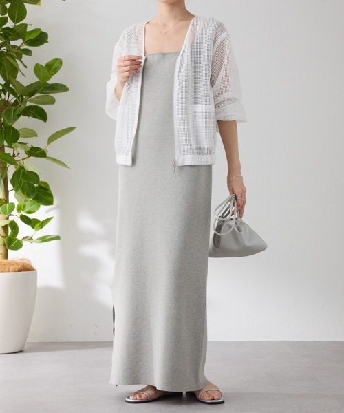 COLLAGE GALLARDAGALANTE(コラージュガリャルダガランテ)の「Vメッシュシアーブルゾン(ブルゾン・レディース・オフホワイト/ベージュ・FREE)」の19枚目の写真