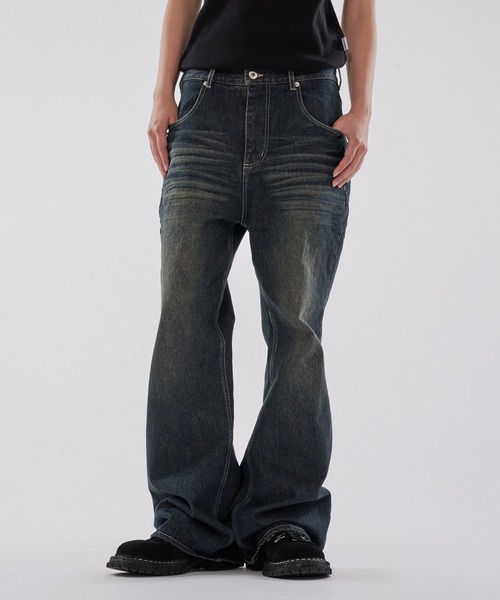 ASSORT BOOTCUT LINES DENIM PANTS/アソートブーツカットラインズ