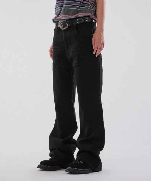 WISH FOR EVER(ウィッシュフォーエバー)の「ASSORT BOOTCUT LINES DENIM PANTS/アソートブーツカットラインズデニムパンツ(デニムパンツ・メンズ・ブラック/インディゴブルー・SMALL/MEDIUM/LARGE)」の13枚目の写真