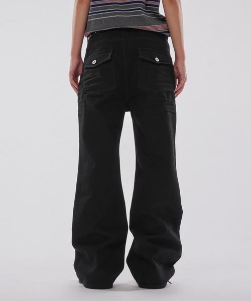 WISH FOR EVER(ウィッシュフォーエバー)の「ASSORT BOOTCUT LINES DENIM PANTS/アソートブーツカットラインズデニムパンツ(デニムパンツ・メンズ・ブラック/インディゴブルー・SMALL/MEDIUM/LARGE)」の16枚目の写真