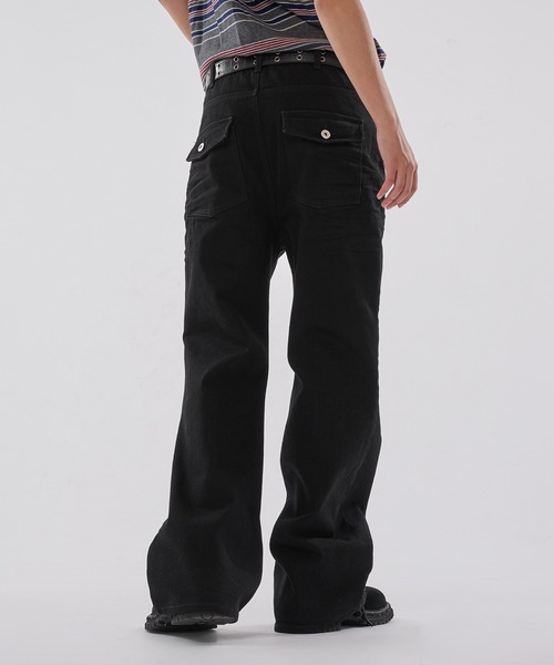 WISH FOR EVER(ウィッシュフォーエバー)の「ASSORT BOOTCUT LINES DENIM PANTS/アソートブーツカットラインズデニムパンツ(デニムパンツ・メンズ・ブラック/インディゴブルー・SMALL/MEDIUM/LARGE)」の17枚目の写真
